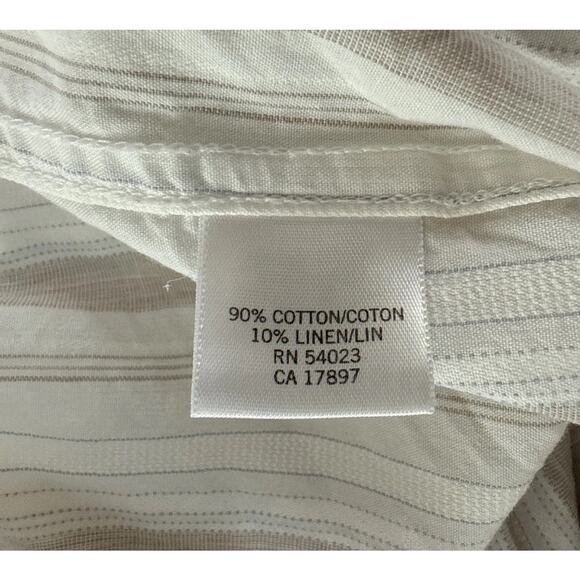 Vintage Banana Republic Button Down Shirt Men's XL Classic White Khaki SS - Picture 9 of 11